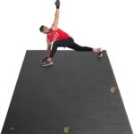 GXMMAT Large Exercise Mat 6’x4’/6’x5’/6’x6′(7mm), Thick Workout Mats for Home Gym Flooring, Extra Wide Non-Slip Durable Cardio Mat, Shoe Friendly, Perfect for Plyo, MMA, Jump Rope, Weights, Fitness