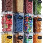 Airtight Food Storage Containers with Lids for Kitchen & Pantry Organization – Set of 12/2L Each – Must Haves for Flour, Sugar & Dry Food Storage – BPA Free Plastic Canisters with Accessories