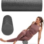 Gaiam Restore Foam Roller for Muscle Massage – Textured Muscle Massager for Stimulation, Total Body Pain Relief for Back, Neck, Foot, Calf, Leg, Arm – Deep Tissue Massager for Sore Muscles (18 Inches)