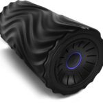 Zyllion Rechargeable Vibrating Foam Roller with 4 Speeds – Cordless Electric Deep Tissue Massager for Muscle Pain Relief, Black/Black, ZMA-22