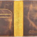 Leather Passport Holder for Men and Women – Handmade Vintage Travel Wallet – Mens Passport Case with Card Organizer – Genuine Leather Passport Cover – 2 Card Slots (Style A)