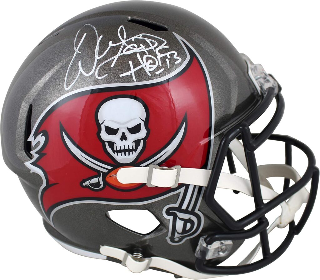 Buccaneers Warren Sapp HOF 13 Signed 2020 Full Size Speed Rep Helmet BAS Witness