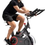 Sunny Health & Fitness Magnetic Exercise Bike, 44LB Flywheel & 300LB Weight Capacity for Intensive Home Workout, Indoor Cardio Training w/4-Way Adjustable Seat, Optional Free SunnyFit App Connection
