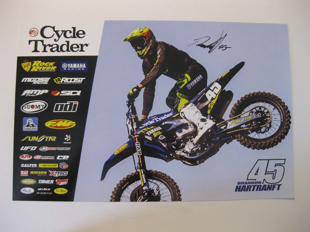 Brandon Hartranft, Supercross, Motocross, signed, autographed, 11×17 poster, COA will be included