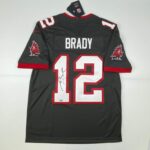 Autographed/Signed Tom Brady Tampa Bay Buccaneers Pewter Grey Authentic Nike Limited Football Jersey Fanatics COA/LOA