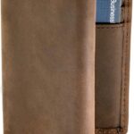 Top Grain Leather Trifold Wallet for Men | Ultra Strong Stitching | Handcrafted Argentinian Leather | RFID Blocking | Extra Capacity Trifold Wallet |Thin and Sophisticated Tri-Fold Design
