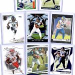 Seattle Seahawks Cards: Sam Darnold, Kenneth Walker III, Jaxon Smith-Njigba, Tyler Lockett, Cooper Kupp, Marquez Valdes-Scantling, Shaun Alexander, and Russell Wilson ASSORTED Football Stars & GOATs Trading Card & Wristbands Gift Pack