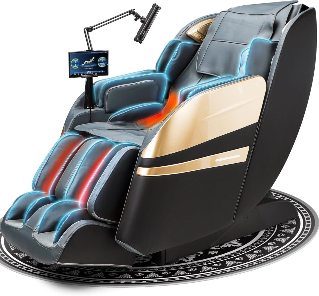 2025 Massage Chair Full Body, 4D Zero Gravity Massage Chairs SL Track Shiatsu Massage Recliner Chair with Secure-Fit Arm Airbag, Waist & Calf Heating Voice Control Bluetooth Joystick G2 Black