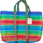 Original Taiwanese Handmade GA JI DAI Foldable Mesh Tote Bag – Durable, Breathable and Waterproof Handcrafted Bag for Groceries, Beach, Picnic, Shopping, and Travel in Size 3 Small