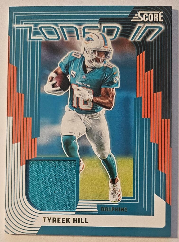 2025 Score Football #ZDN-THL Tyreek Hill “Zoned In” Jersey Card Dolphins