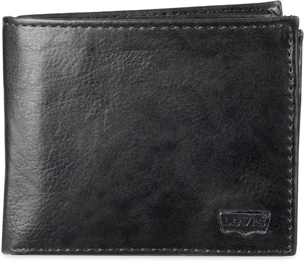Levi’s Men’s RFID Extra Capacity Slim Bifold Wallet with Multiple Card Slots