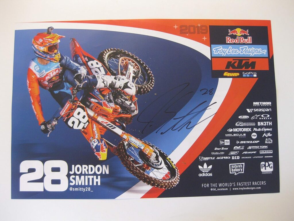 Jordan Smith, supercross, motocross, signed, autographed, 12×18 poster, COA will be included..