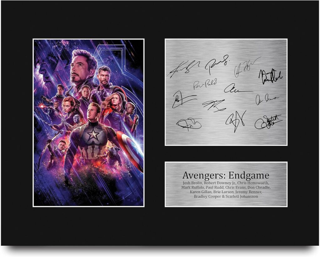 HWC Trading Avengers Endgame Cast Robet Downey Jr, Chris Evans Gifts Printed Signed Autograph Picture for Movie Memorabilia Fans – US Letter Size