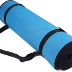 Fitvids All-Purpose 2/5-Inch (10mm) Extra Thick High Density Anti-Slip Exercise Pilates Yoga Mat with Carrying Strap, Multiple Colors