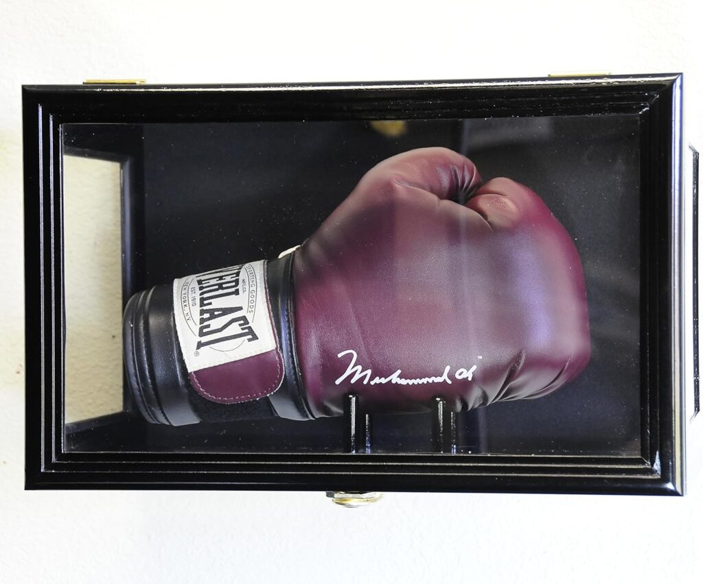 Clear Viewing Boxing Glove Display Case Cabinet Wall Rack/Free Standing