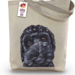 Labradoodle Tote Bag – Black Labradoodle Lover Gift – Labradoodle Golden Doodle Totes -Handmade Totes – Gifts for Mom – Labradoodle Canvas Totes – Grocery Bag – Beach Bag