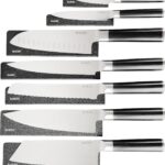 Babish High-Carbon 1.4116 German Steel 14 Piece Full Tang Forged Kitchen Knife Set W/Sheaths