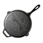 Victoria 12-Inch Day of the Dead La Calaca Cast Iron Skillet, Dia de los Muertos Seasoned Cast Iron Frying Pan with Long Handle, Made in Colombia