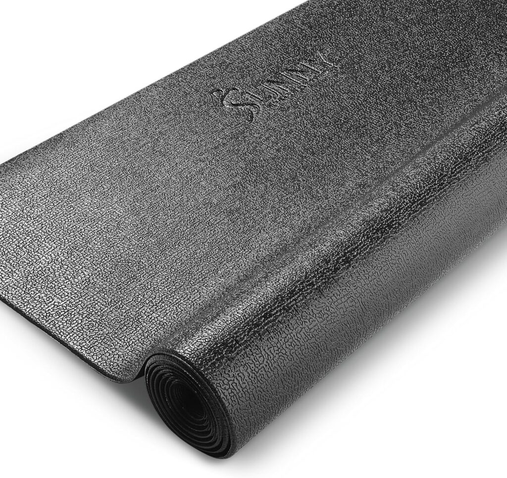 Sunny Health & Fitness Non-Slip Home Gym Mat – Workout Floor Protection Foam Pad for Treadmill, Bike, Elliptical, Yoga and Exercise Equipment or Standing Desk in 4 Size Options