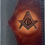 Masonic Handcrafted Leather Trifold Wallet