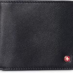 Alpine Swiss Mens Wallet for Men | RFID Protected Leather Mens Wallet | Spencer Bifold with Divided Bill Section | Gift Box | 2 ID Windows | 14 Card & Storage Pockets for Organization
