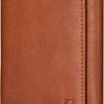 SERMAN BRANDS Trifold Wallet for Men – RFID Blocking Full Grain Leather, 11 Card Slots & ID Window, Slim Everyday Carry, Durable Stitching, Gift for Him