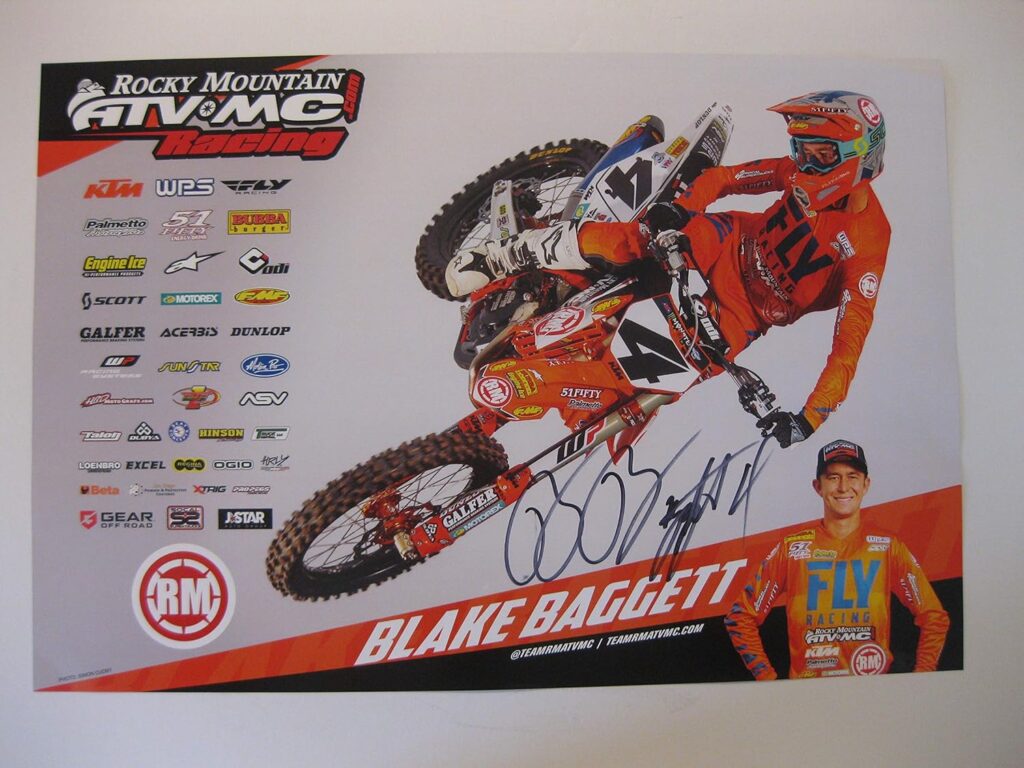 Blake Baggett, Supercross, Motocross, signed, autographed, 12×18 Poster, COA will be included=