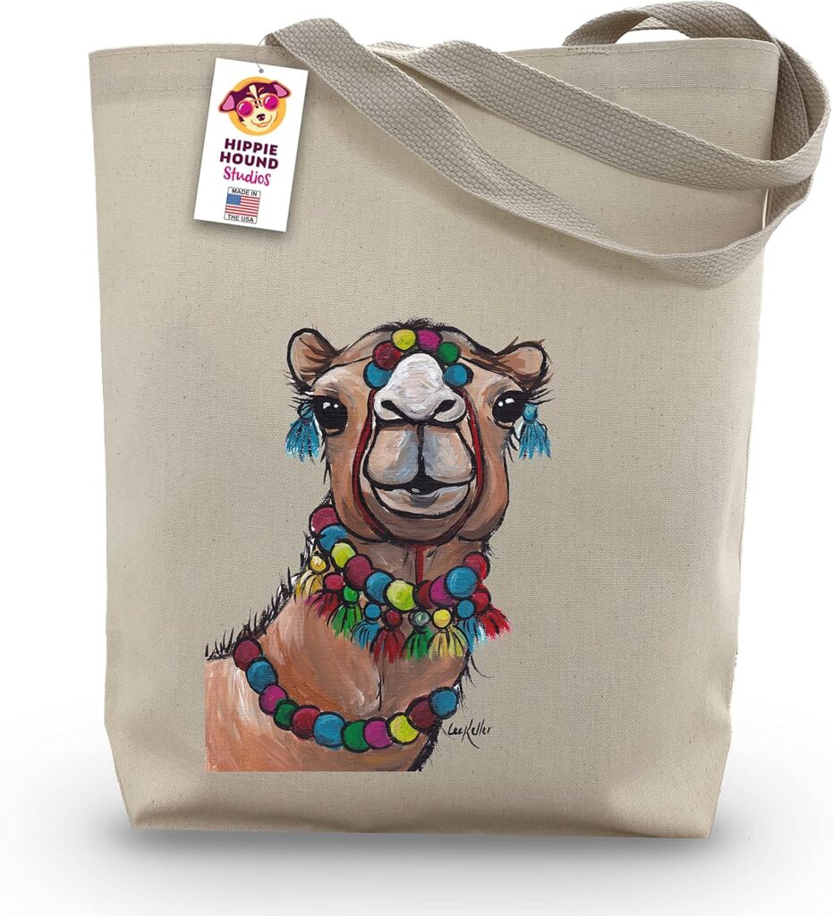 Camel Tote Bag – Camel Lover Gift – Camel Gifts For Women -Handmade Totes – Camel Canvas Totes – Cute Camel Reusable Shopping Bag – Camel Christmas Gift – Grocery Bag – Handbag – Beach Bag