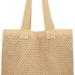 Beach Bag with added lining Crochet Tote Bag for Women Shoulder Bag Hobo Casual Handbags Shopping Work Bag