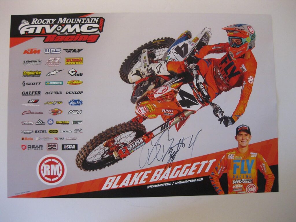 Blake Baggett, Supercross, Motocross, signed, autographed, 12×18 Poster, COA will be included,