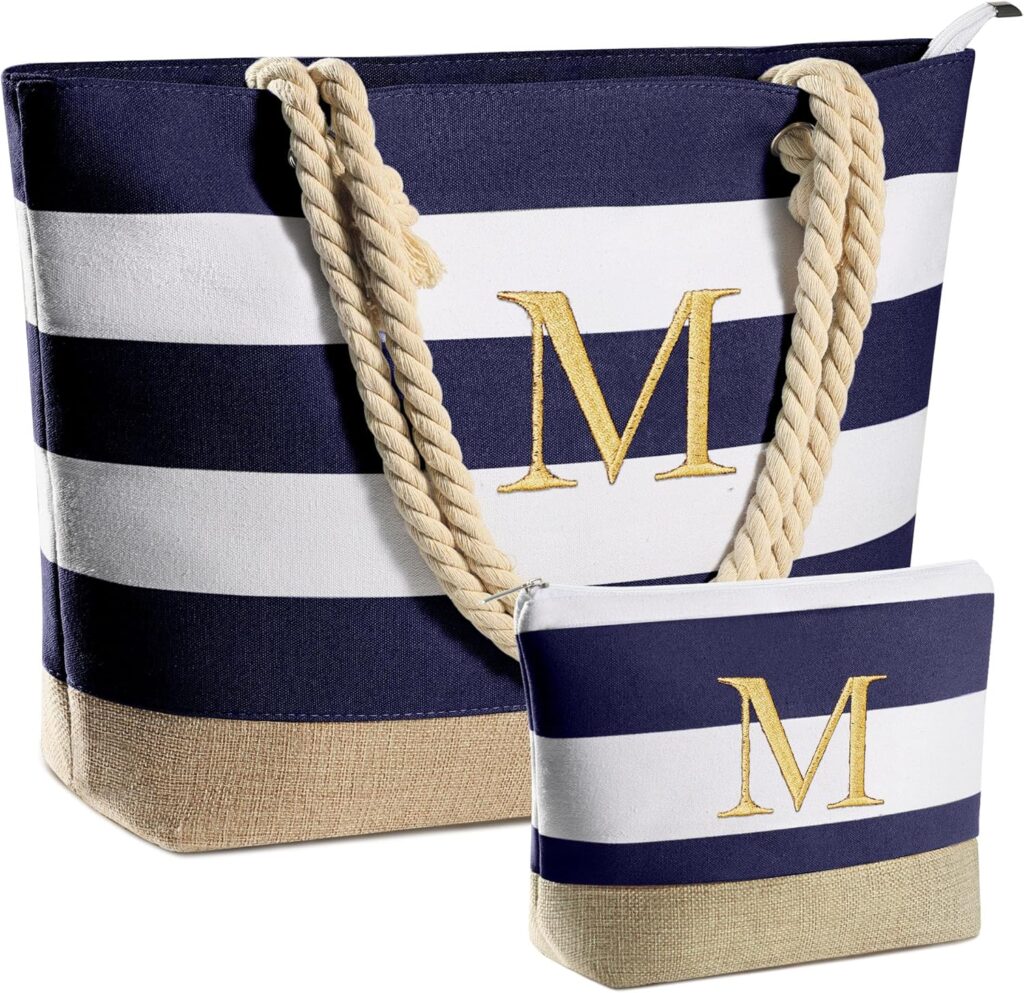 YOOLIFE Beach Bags for Women – Travel Canvas Beach Tote, Pool Waterproof Bag, Travel Essentials, Gifts for Women Birthday