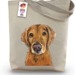 Golden Retriever Tote Bag – Golden Retriever Lover Gift – Golden Retriever Totes -Handmade Totes – Golden Retriever Canvas Totes – Cute Golden Retriever Reusable Shopping Bag