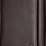 SERMAN BRANDS Trifold Wallet for Men – RFID Blocking Full Grain Leather, 11 Card Slots & ID Window, Slim Everyday Carry, Durable Stitching, Gift for Him