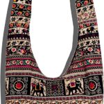 Hippie Crossbody Bag Thai Top Zip Hobo Sling Bag Handmade Hipster Messenger Bag