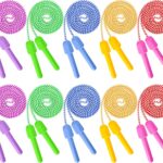 Kids Jump Rope, Colorful Nylon Skipping Ropes for Children, 7.78FT Adjustable Length, 5.51IN Handles, Lightweight Skipping Ropes Set for Indoor & Outdoor Play Fitness School Activities