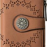 Small Wallet for Women Bifold RFID Blocking Card Holder Leather Wallets with Zipper Coin Pocket