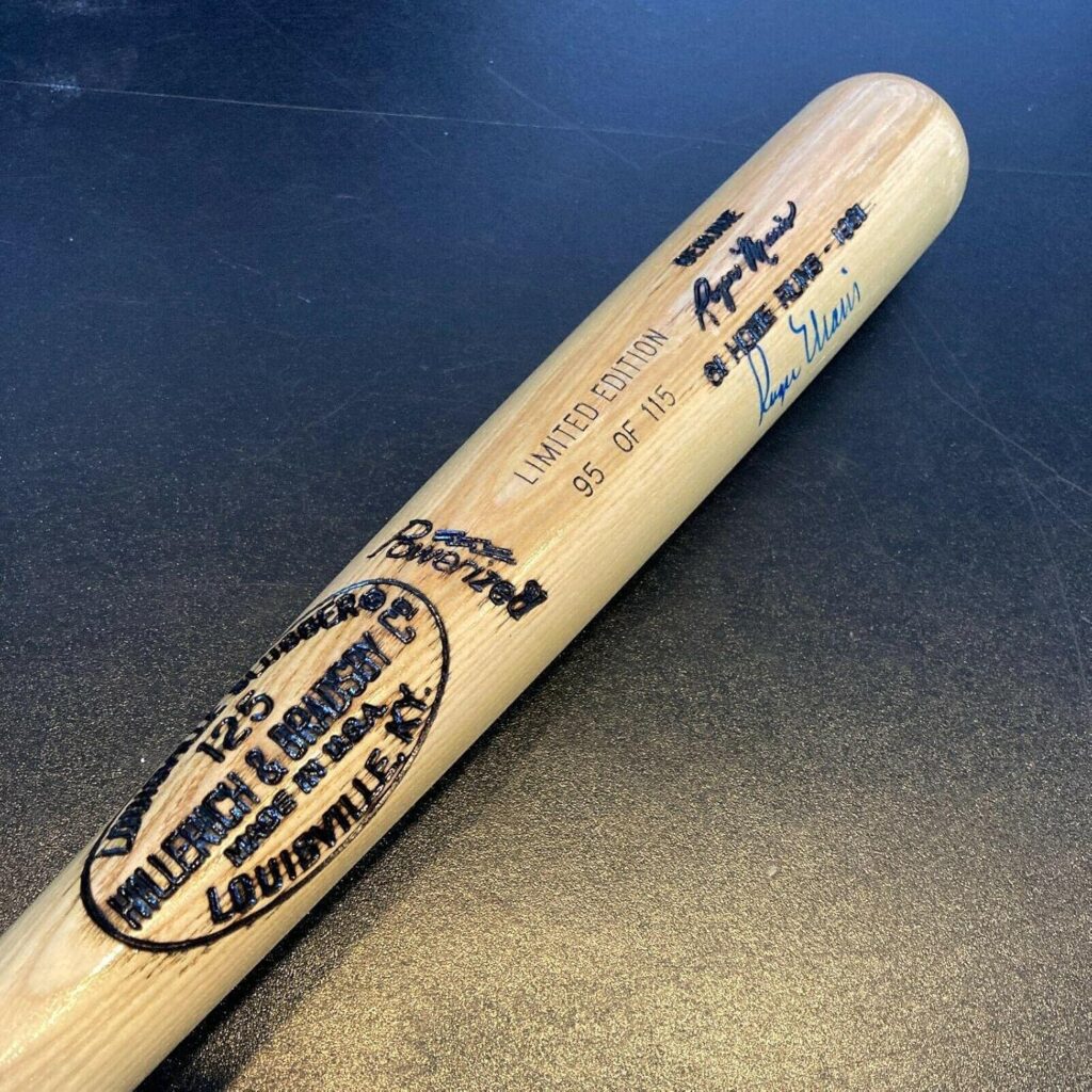 Stunning Mickey Mantle & Roger Maris Signed Game Model Baseball Bat PSA DNA MINT – Autographed MLB Bats